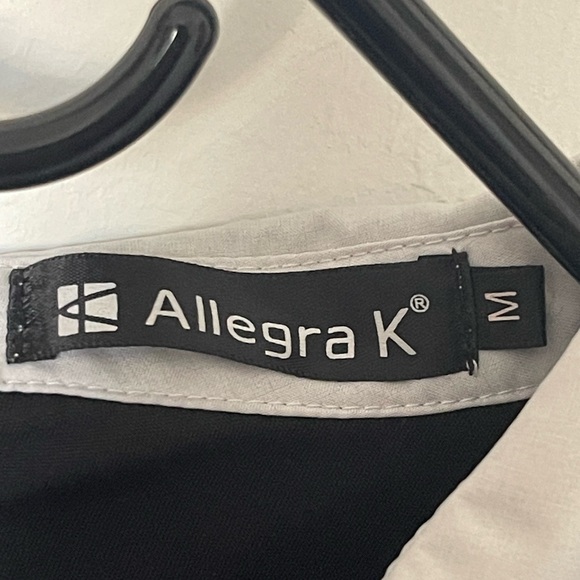 Allegra K Black Dress with White Collar Wednesday Adams - Picture 2 of 3